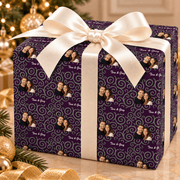 Personalized Tinsel & Trimmings Wrapping Paper | Custom Gift Wrap
