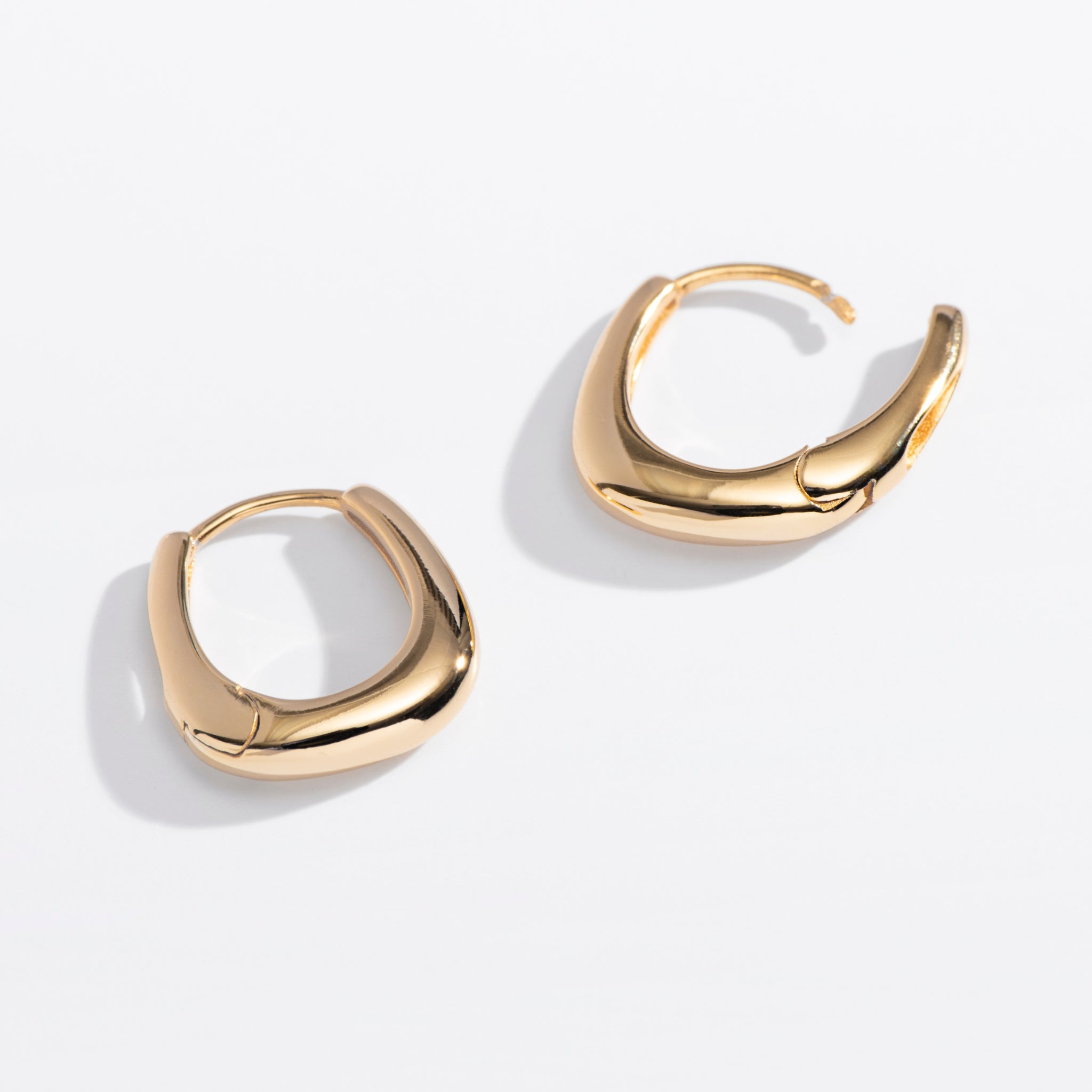 Teardrop Huggie Hoops