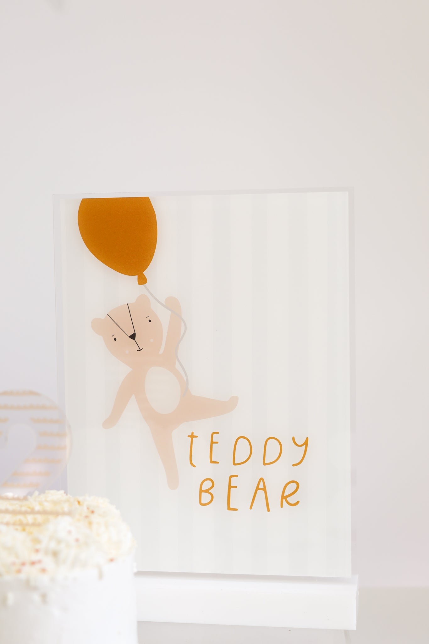 Teddy Bear Acrylic Table Top Sign