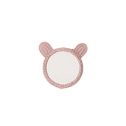 Kids Pink Rattan Teddy Bear Wall Mirror – Baby Girl Nursery & Kids Room Décor Gift