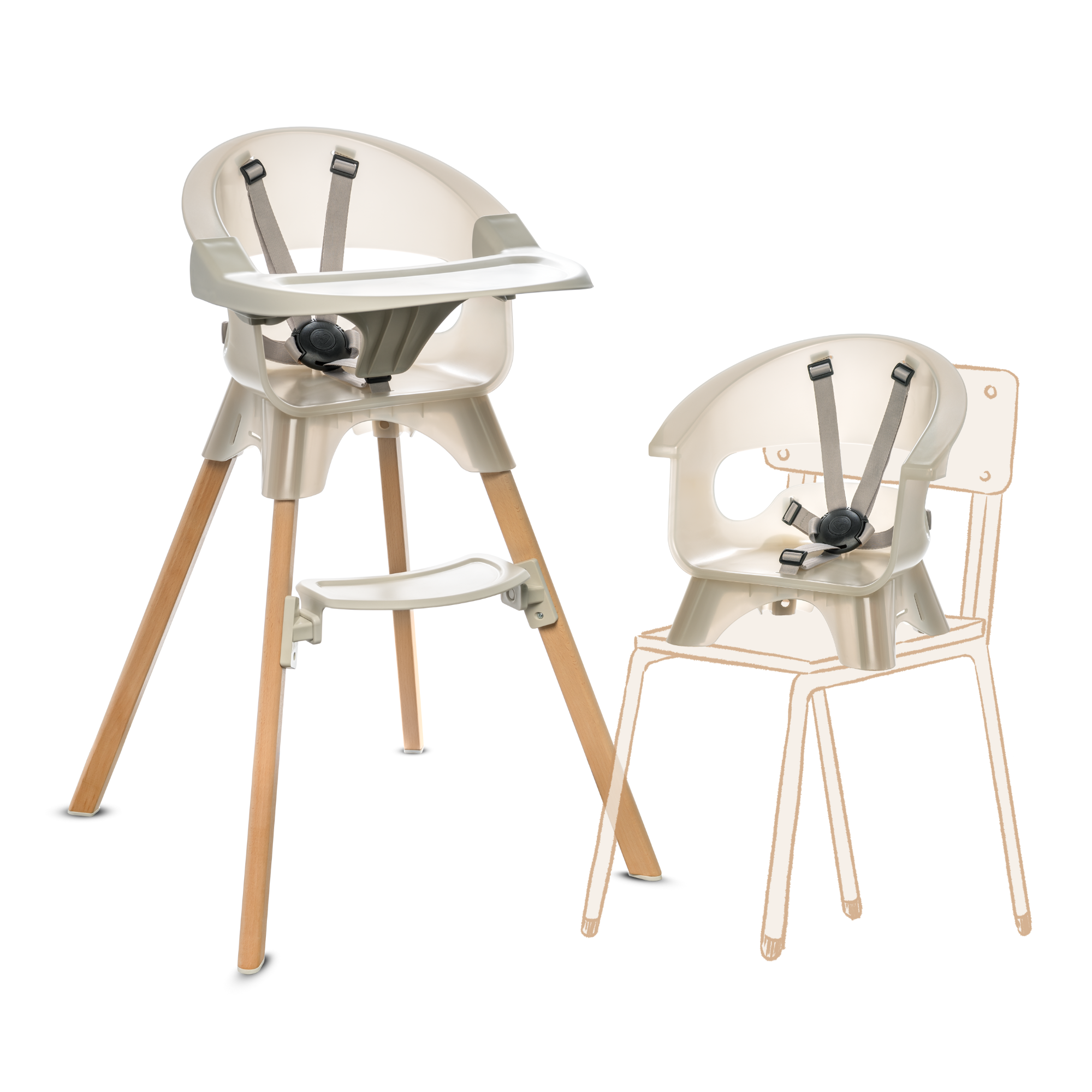Terra 2-in-1 High Chair & Booster