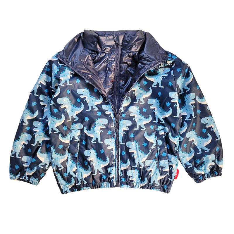 Car Seat Coat | The Road Coat Transition - Navy Raptor Print
