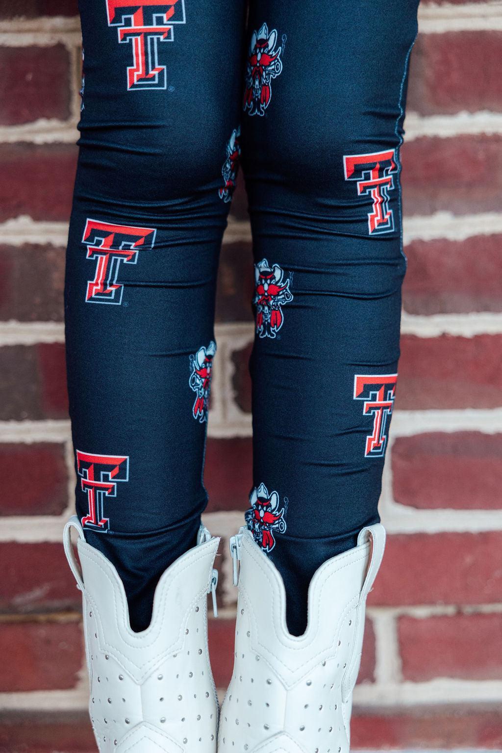 Texas Tech Black Raider Red Leggings
