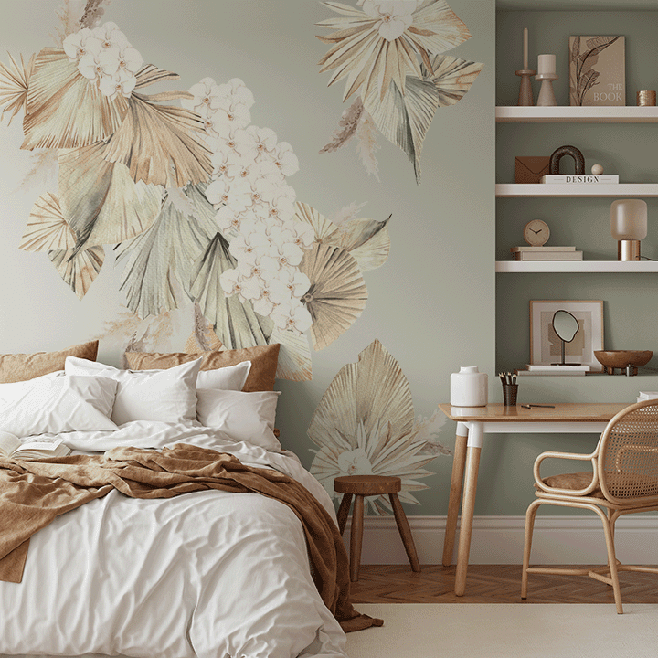 Bohemian Palm Wall Decal Clusters