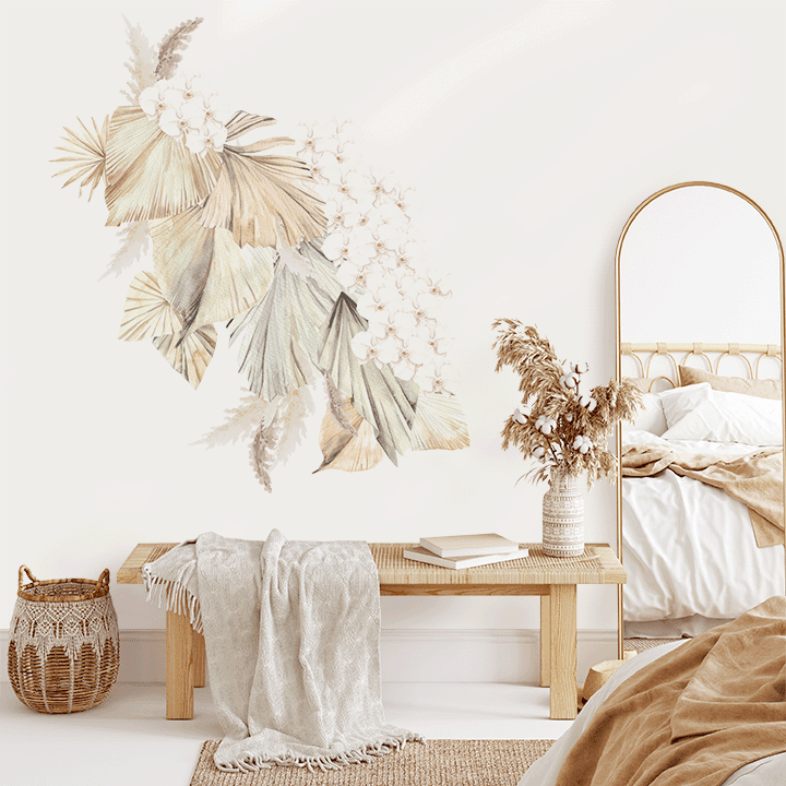 Bohemian Palm Wall Decal Clusters
