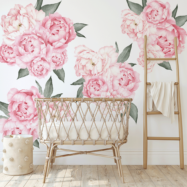 Everlasting Peony Wall Decal Clusters