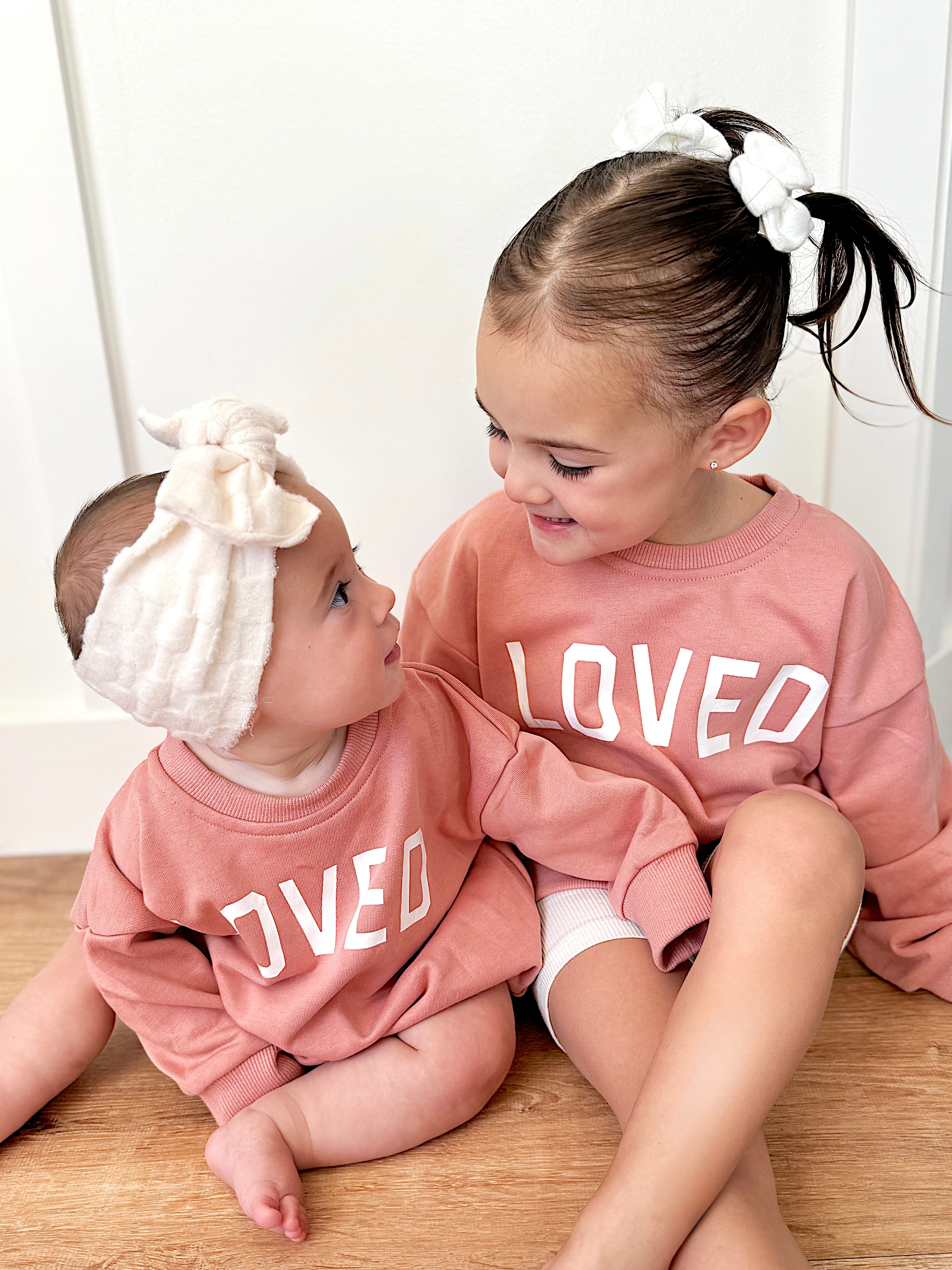 Loved Sweatshirt Romper - More Colors