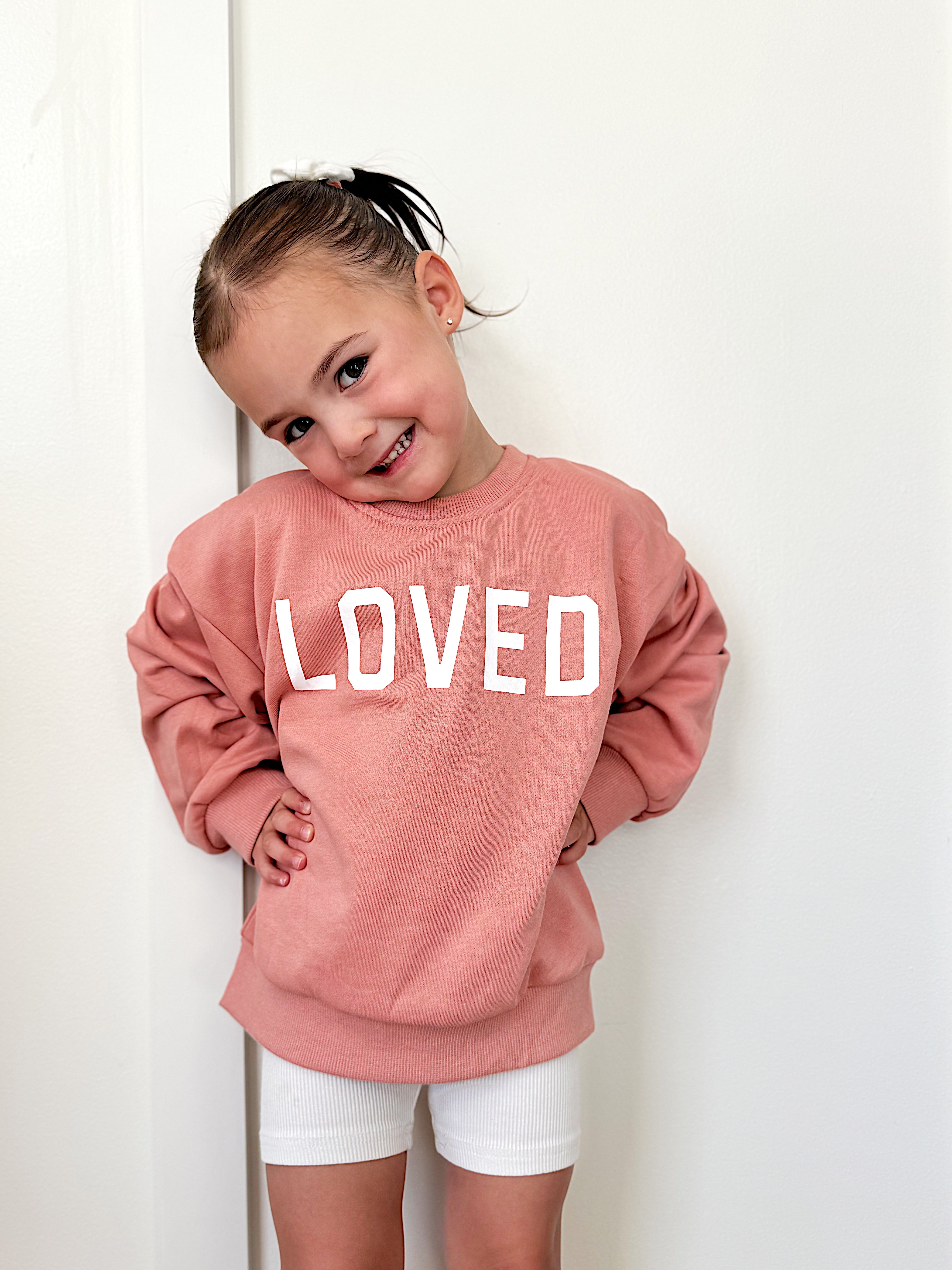 Loved Crewneck Sweatshirt - Red Or Pink