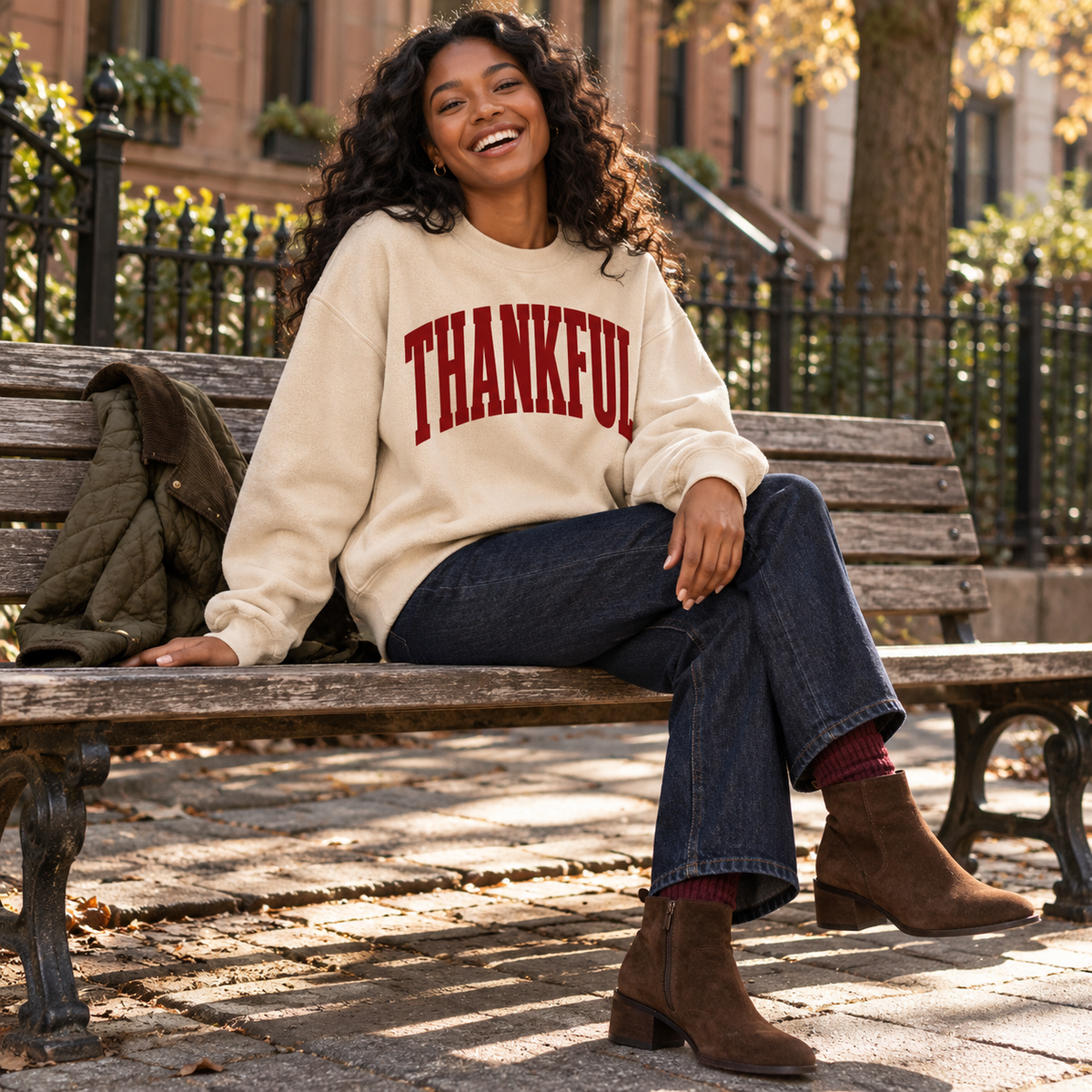 Thankful Varsity Sweatshirt