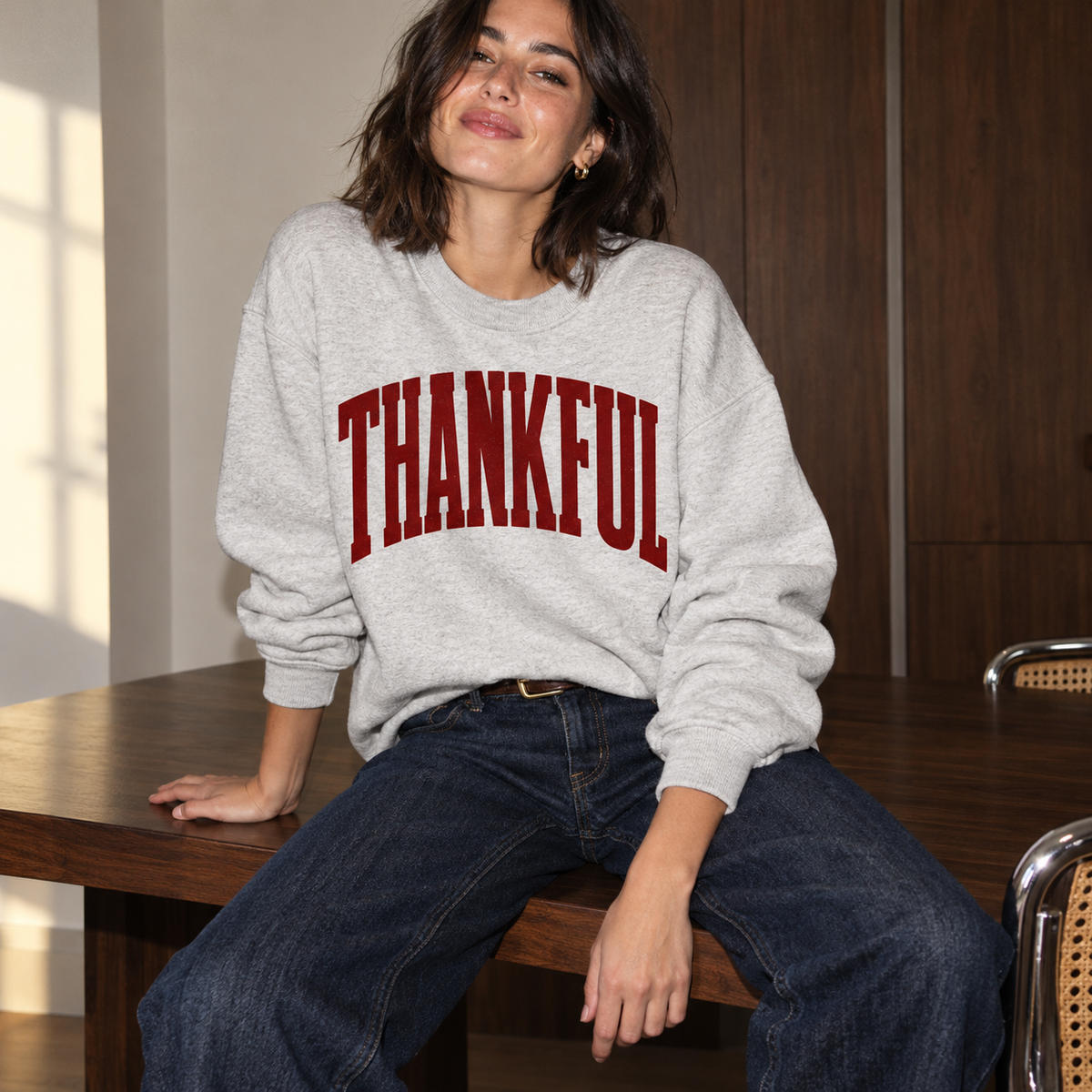 Thankful Varsity Sweatshirt