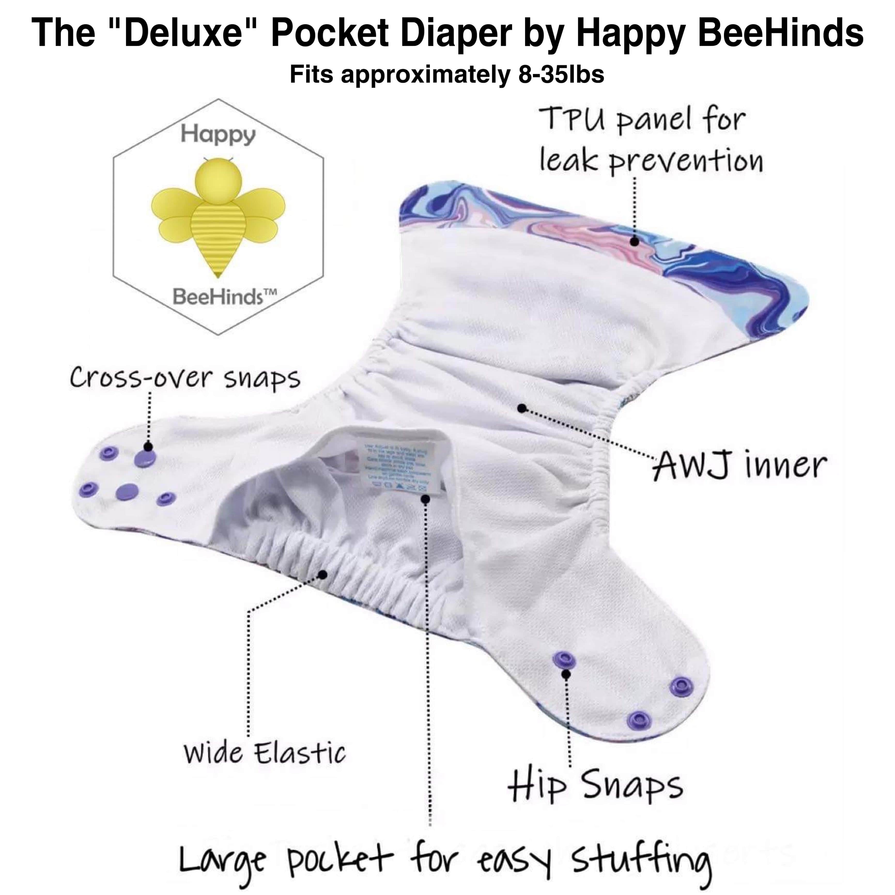The "deluxe" Pocket Diaper By Happy Beehinds Wizard Collection