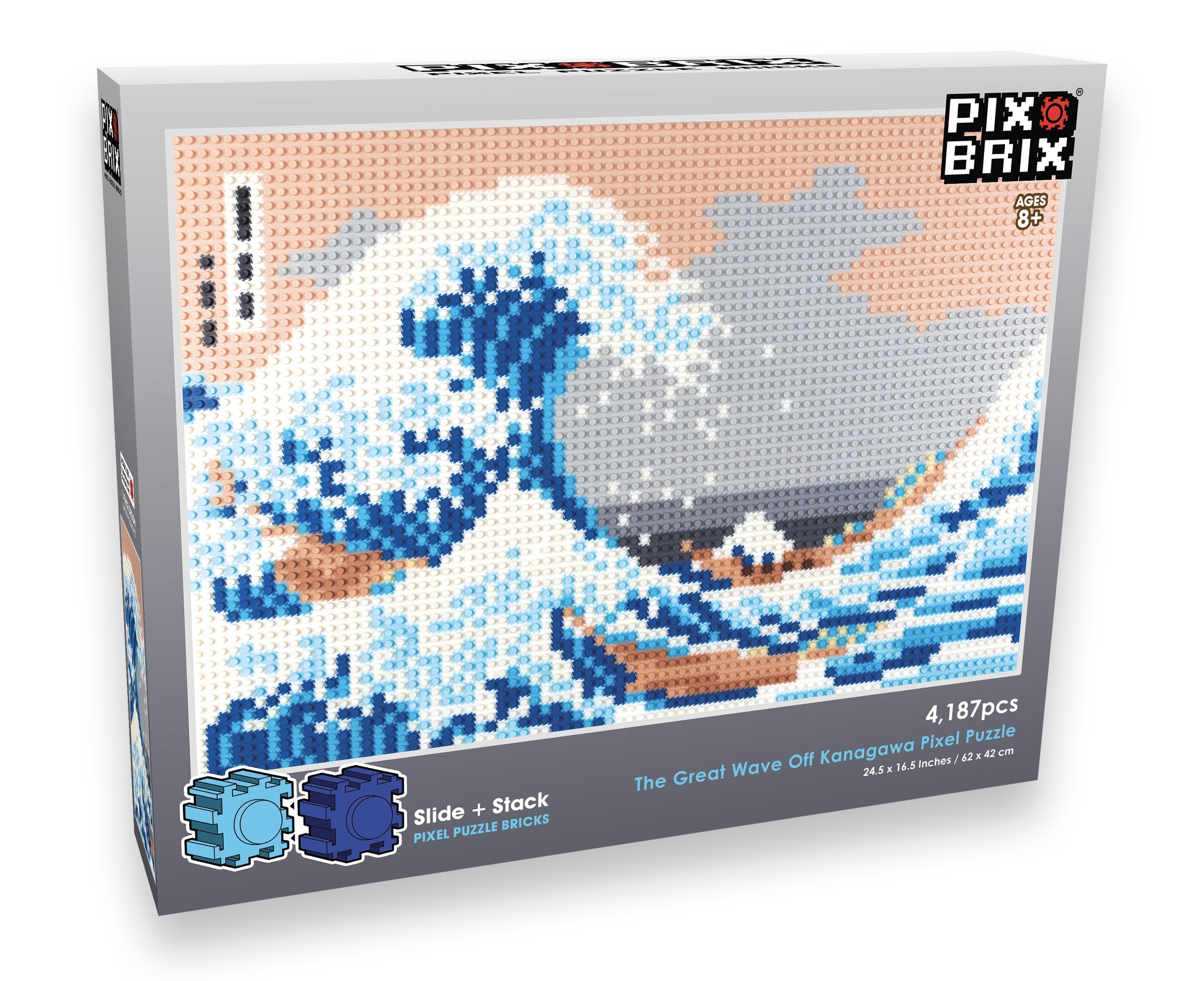 The Great Wave Pixel Puzzle