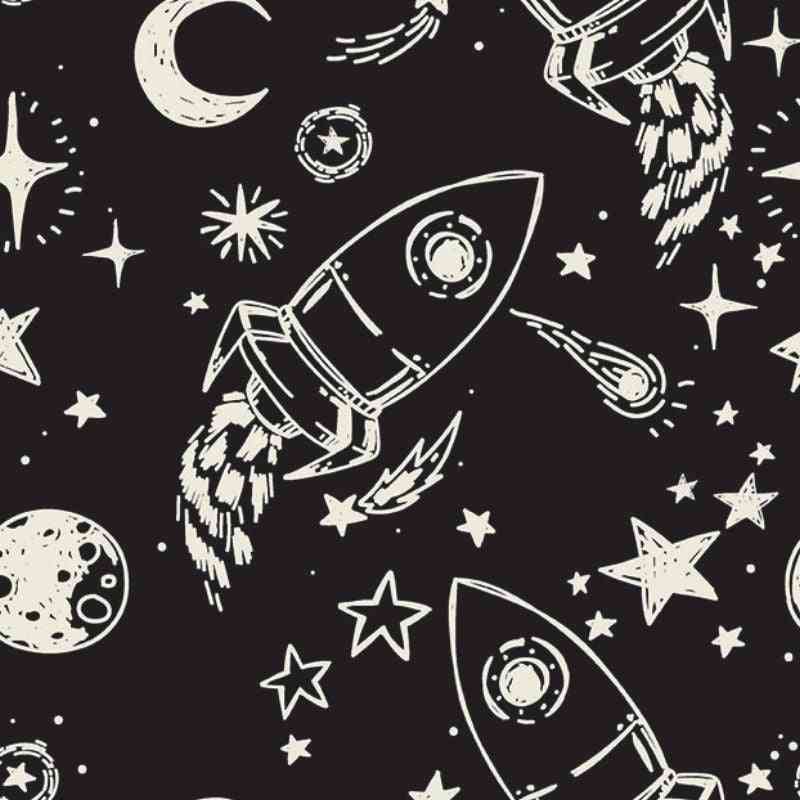 Car Seat Coat | The Road Coat Vegan - Rocketship Print