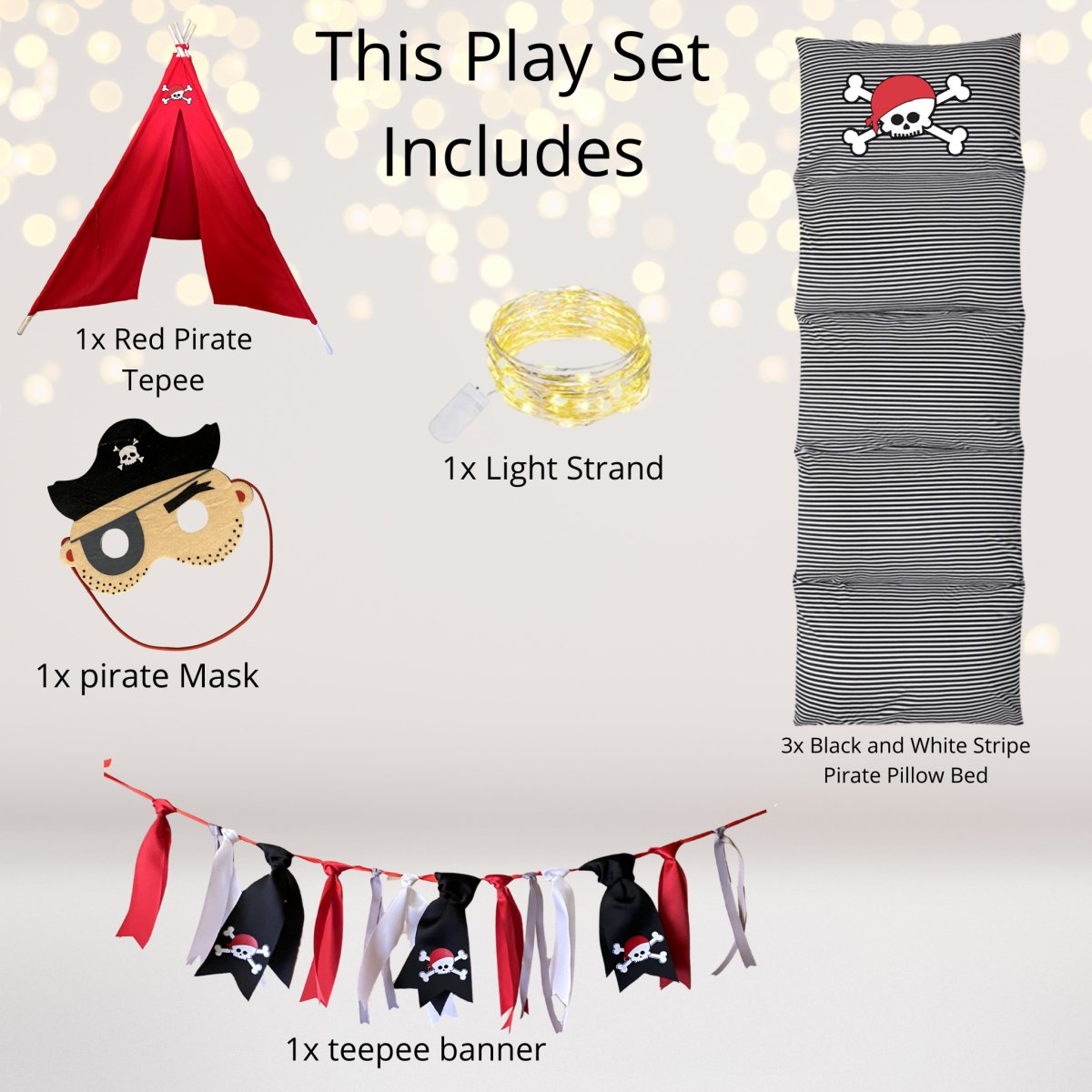Pirate Play Set, Pirate Party Accessories, Pirate Gift Set