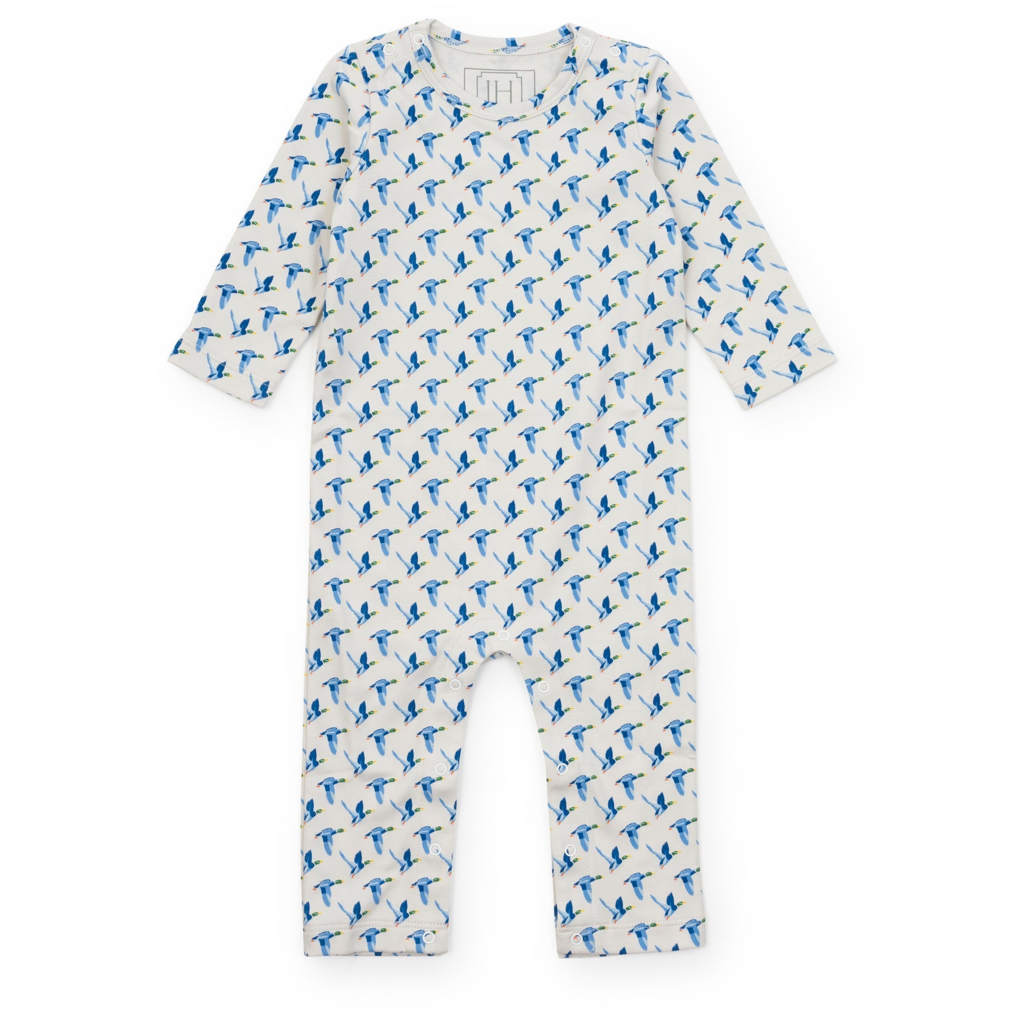 Thompson Boys' Pima Cotton Romper - Mallard Ducks