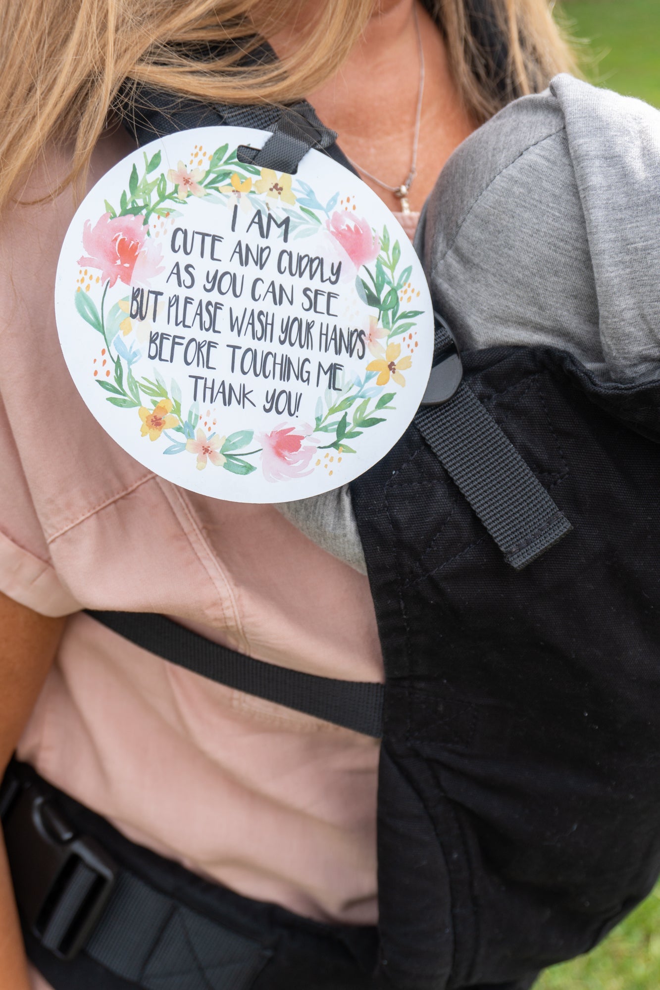 I Am Cute No Touching Newborn Baby Sign