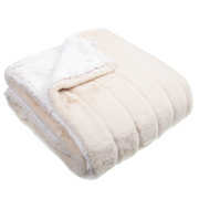 Luxe Ivory Throw Blanket