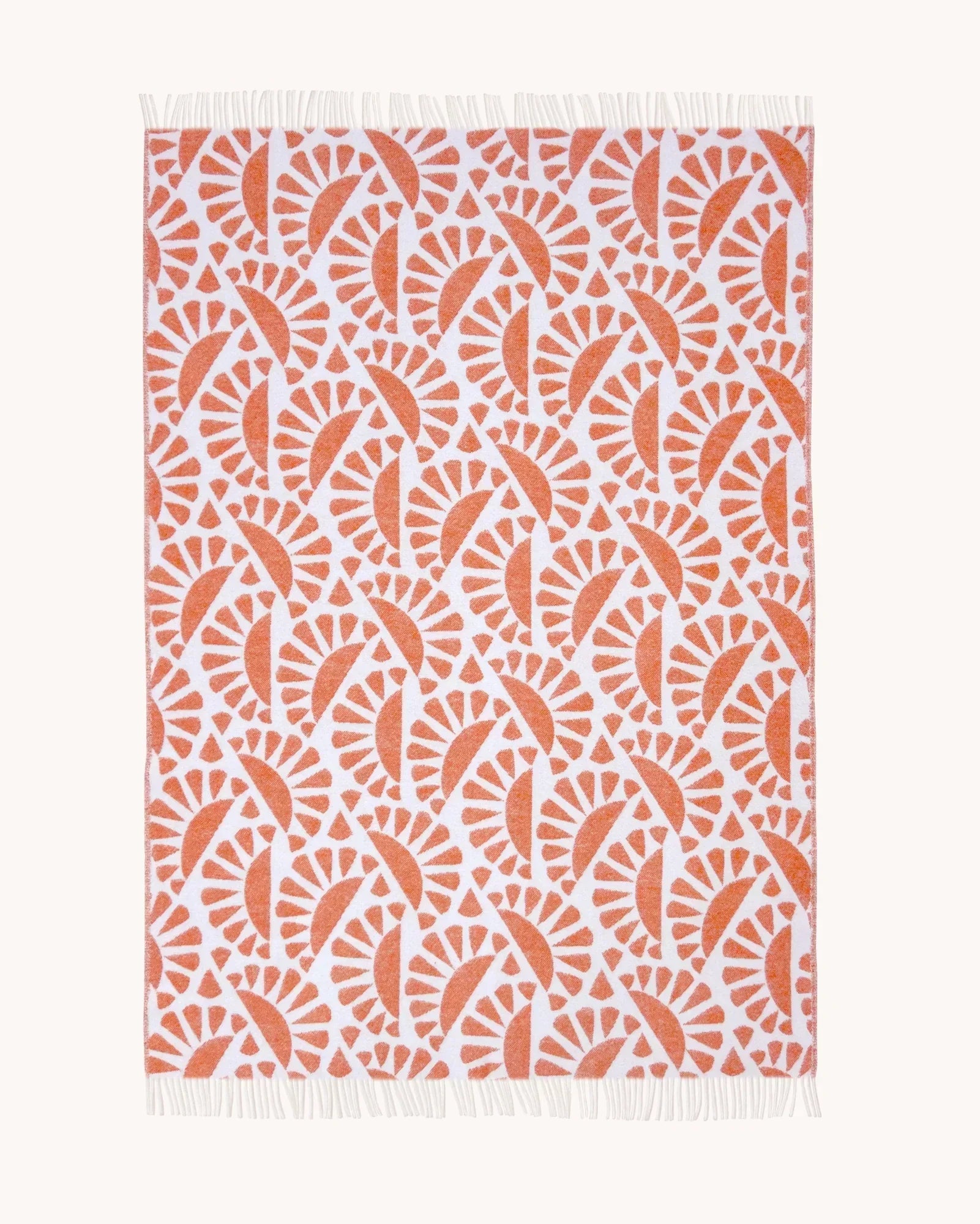 Blanket Moooi Woodblock Beetle Rust Cream