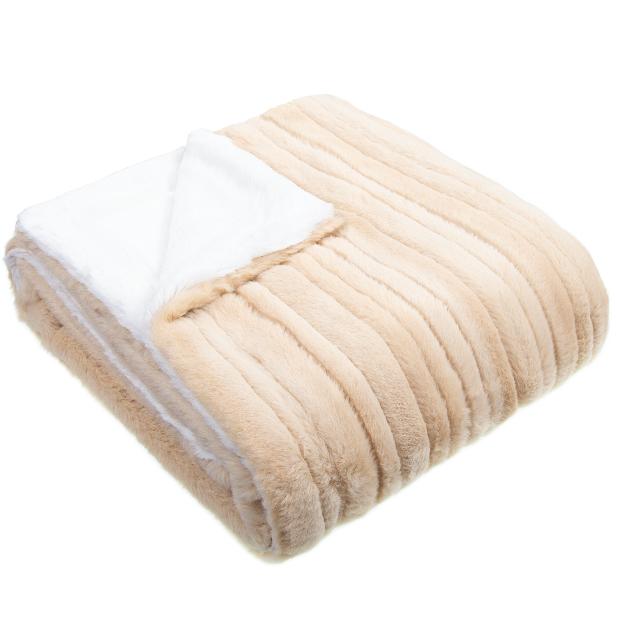 Wave Beige Throw Blanket