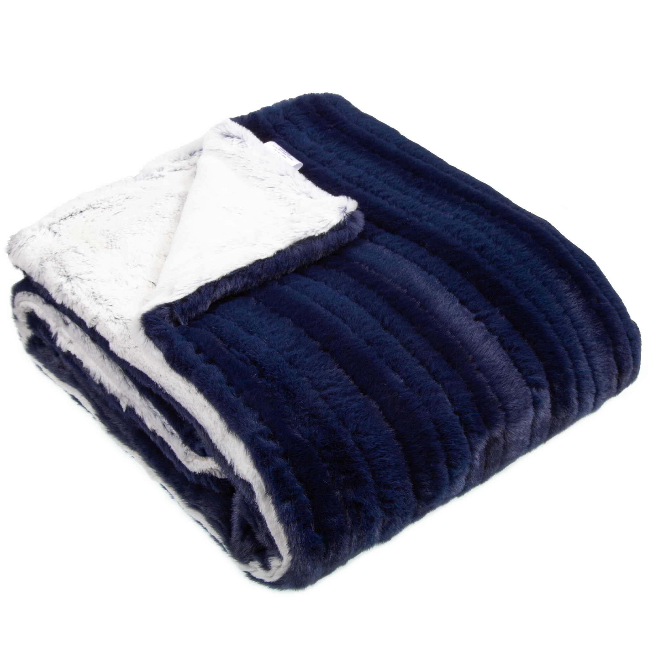 Wave Navy Throw Blanket