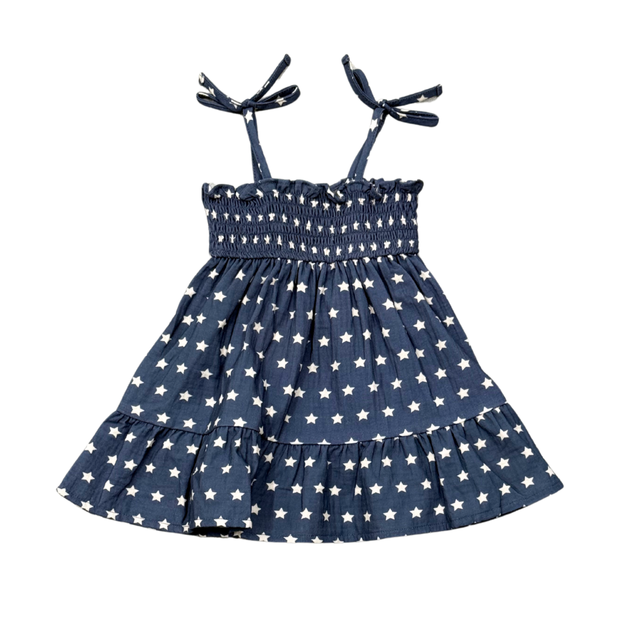 Girls Tiered Mini Dress In American Stars