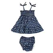 Baby Girl Tiered Mini Dress Set In American Stars