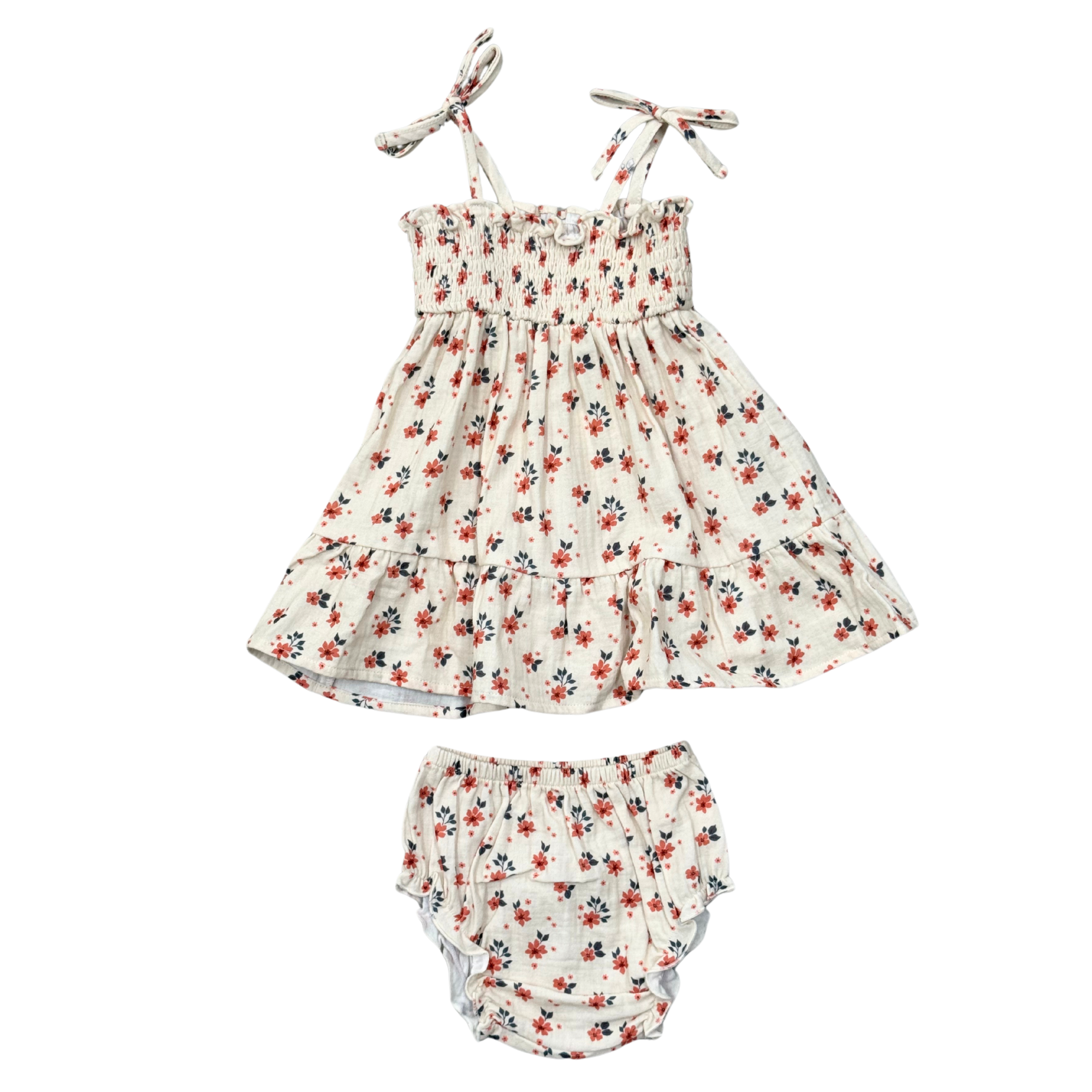 Baby Girl Tiered Mini Dress Set In Maya Floral