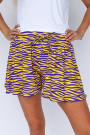 Women's Tiger Striped Butterfly Shorts