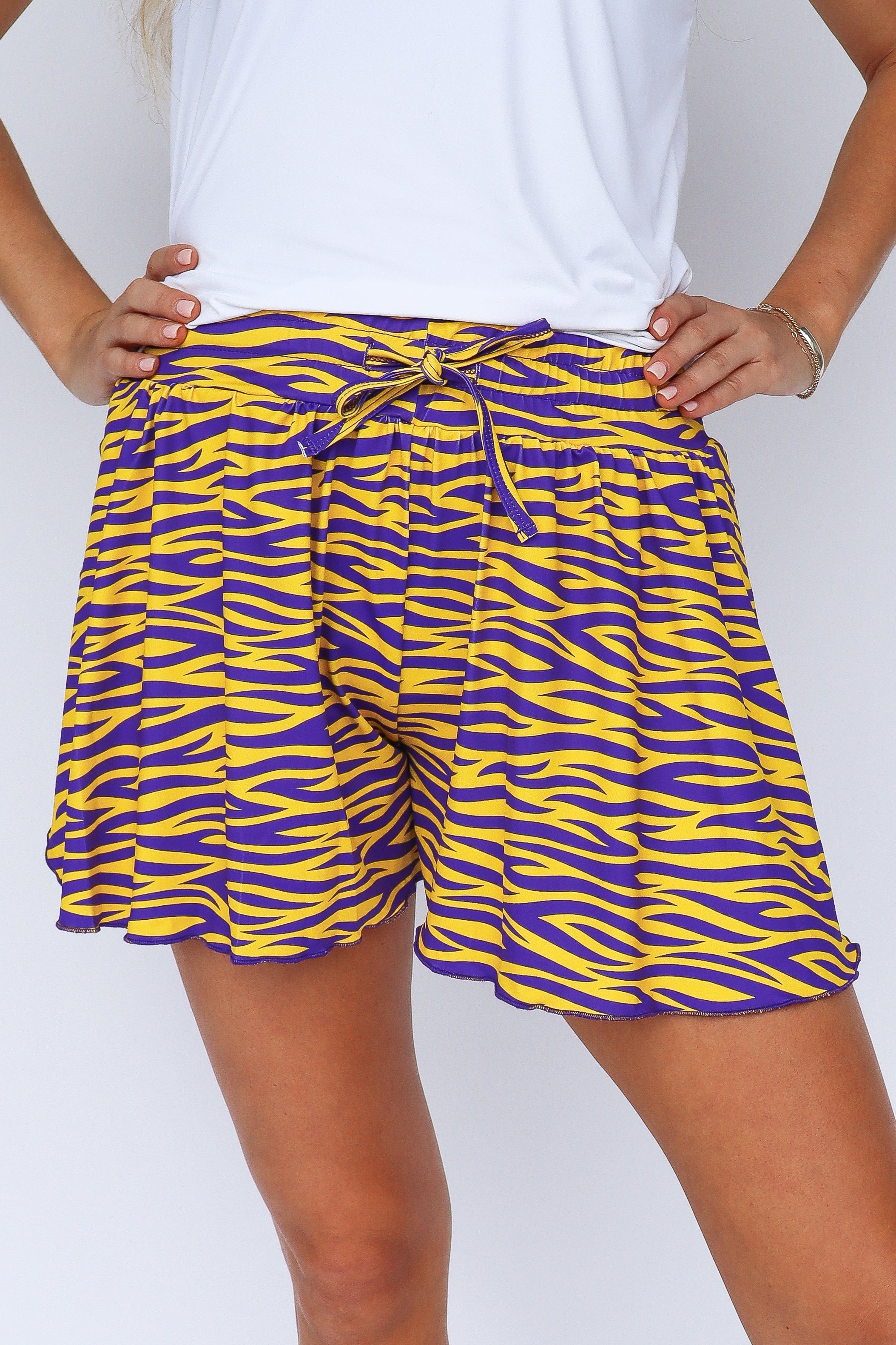 Women's Tiger Striped Butterfly Shorts
