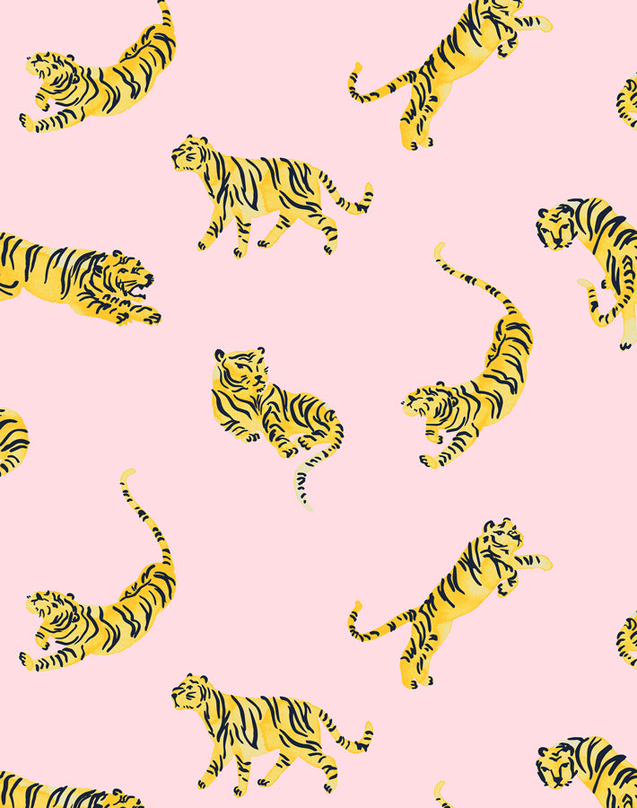 'tigers' Wallpaper By Tea Collection - Ballet Slipper