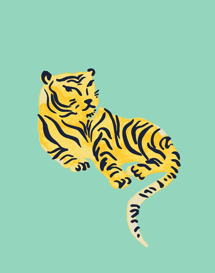 'tigers' Wallpaper By Tea Collection - Caribbean