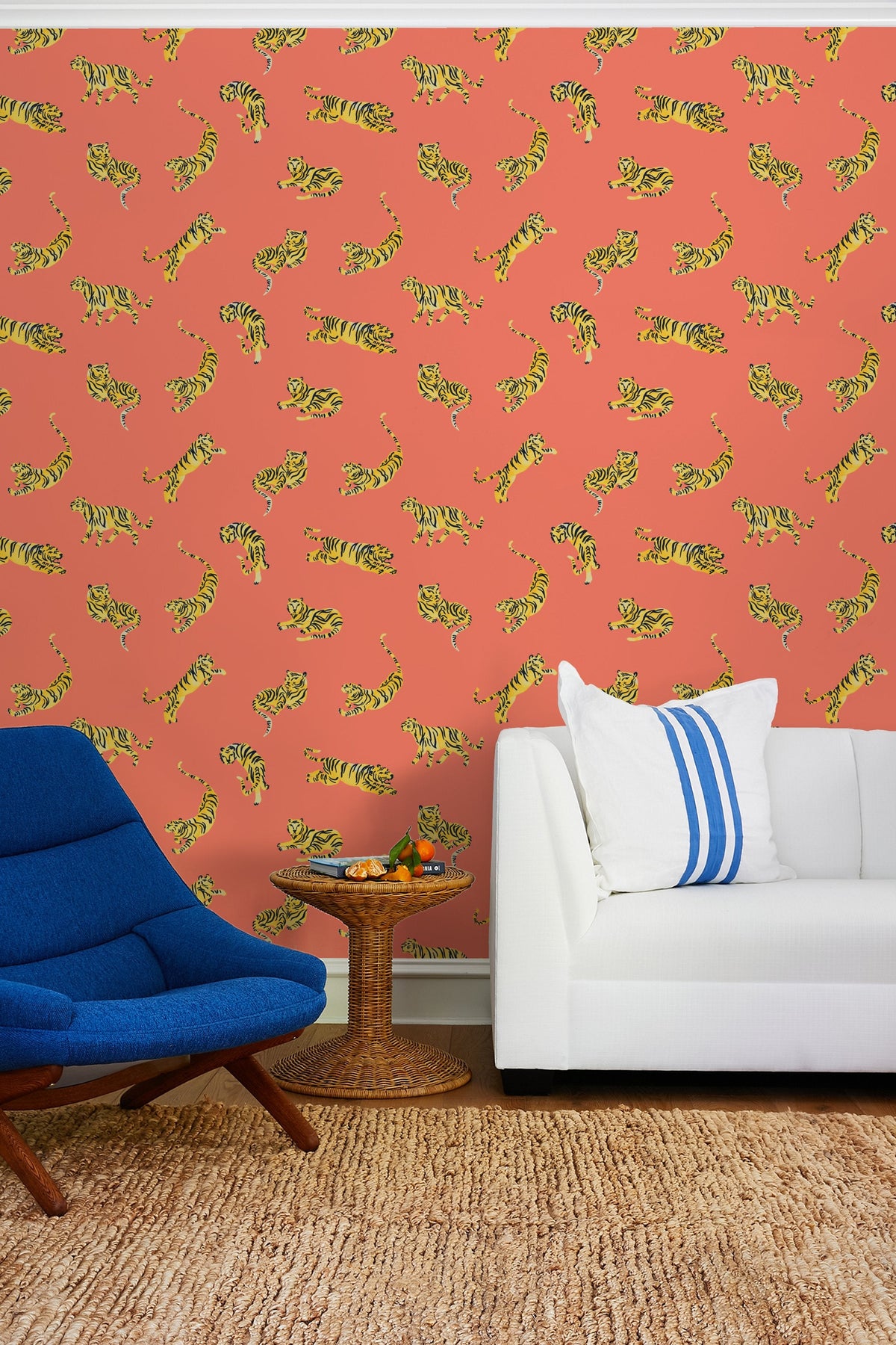 'tigers' Wallpaper By Tea Collection - Watermelon