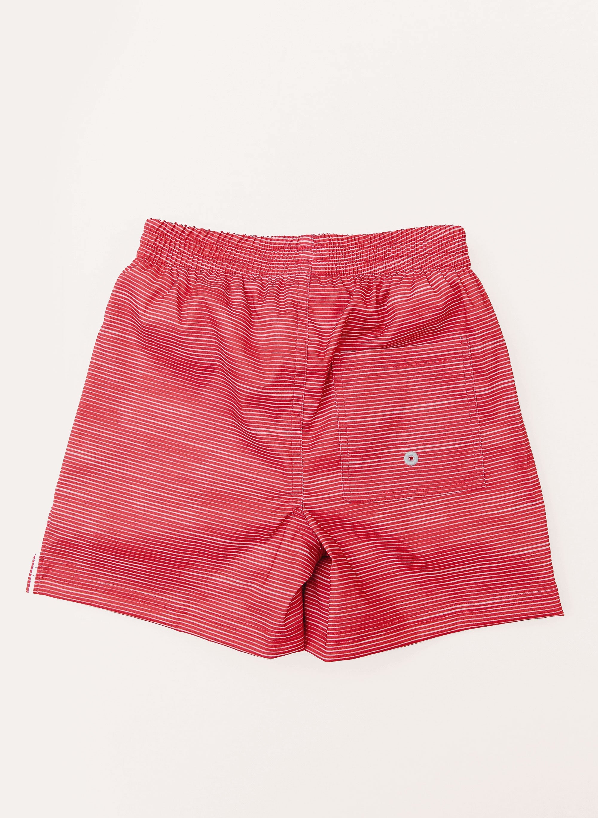 Duck Swim Short - Racing Red Stripe