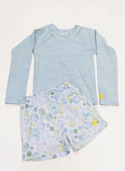 Rashguard Swim Shirt - Misty Blue Stripe