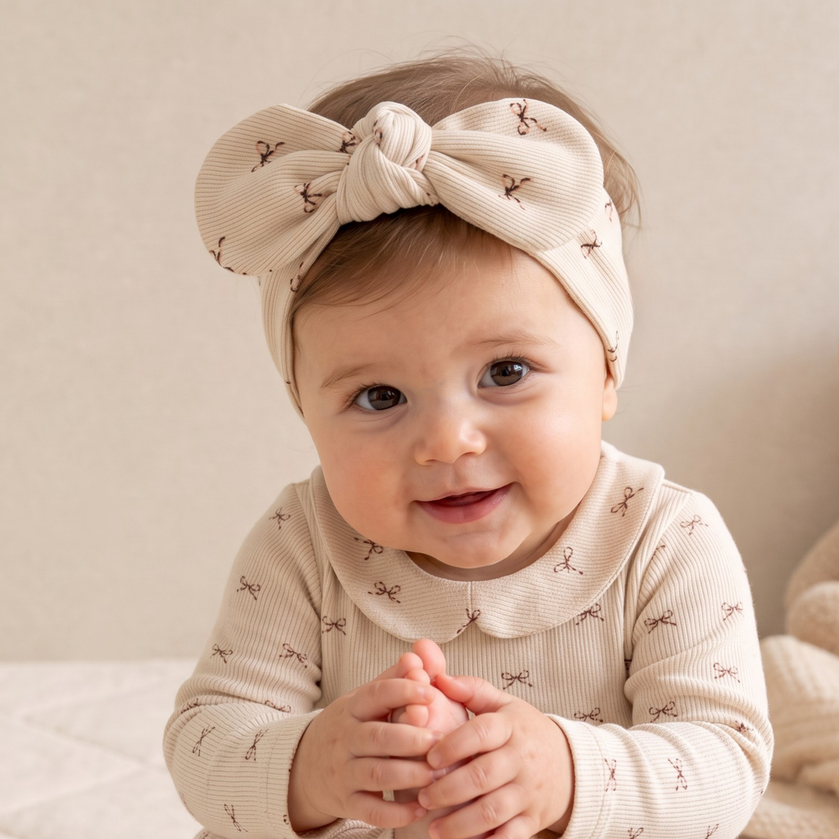 Organic Headwrap - Tiny Bows