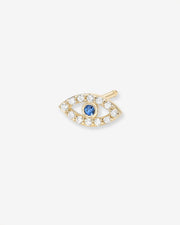 Tiny Diamond Evil Eye Stud Earring