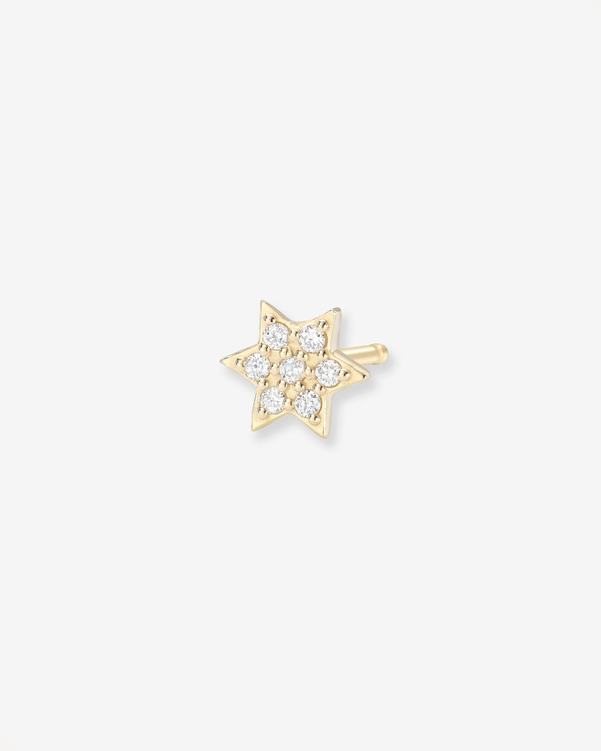 Tiny Diamond Star Of David Stud Earring
