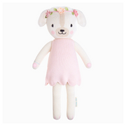 Tiny Pink Dog Heirloom Plush - Handmade Organic Cotton Toy