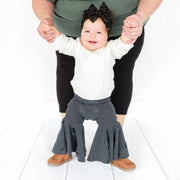 Distressed Denim Inspired Baby Bell Bottoms