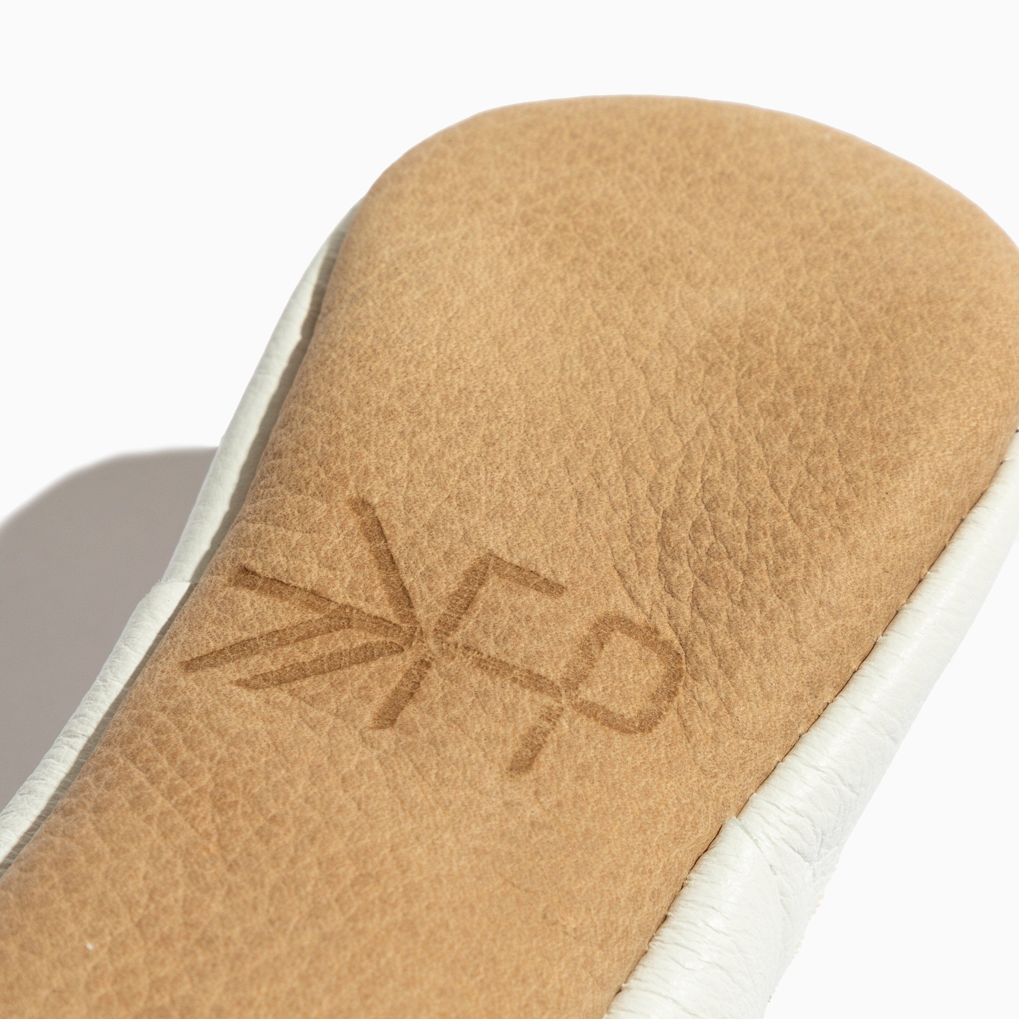 Toasted Bright White T-bar Baby Shoe