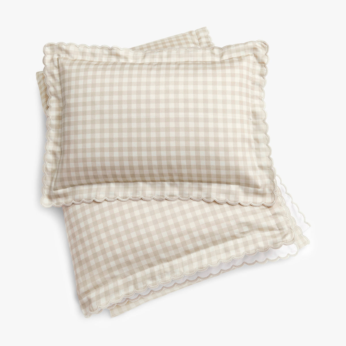 Picnic Gingham Toddler Duvet - Beige