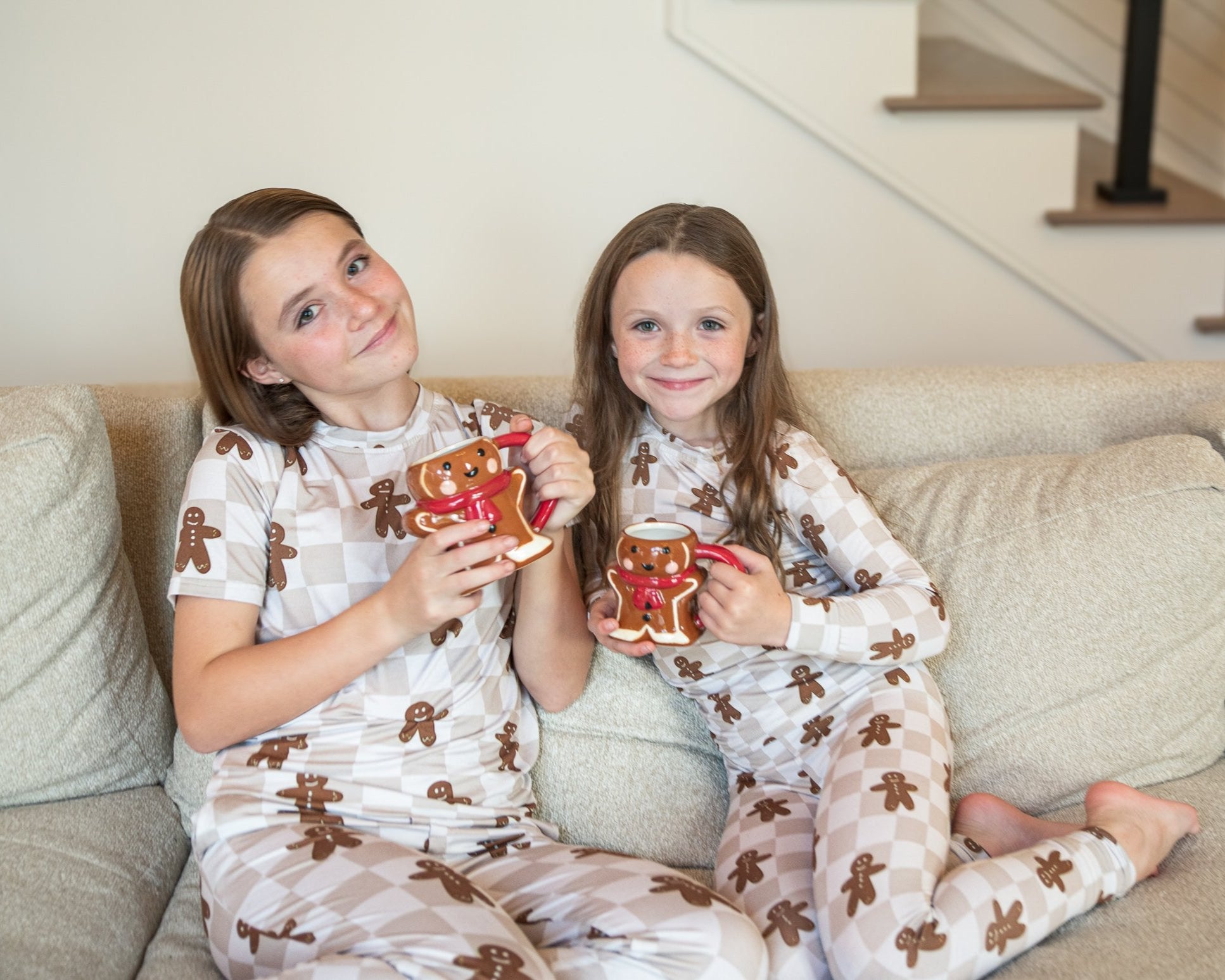 Bamboo Toddler & Kids Christmas Pajamas | Matching Family Holiday Set - Gingerbread