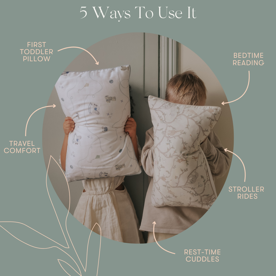 Animal Parade Toddler Pillow - Blue