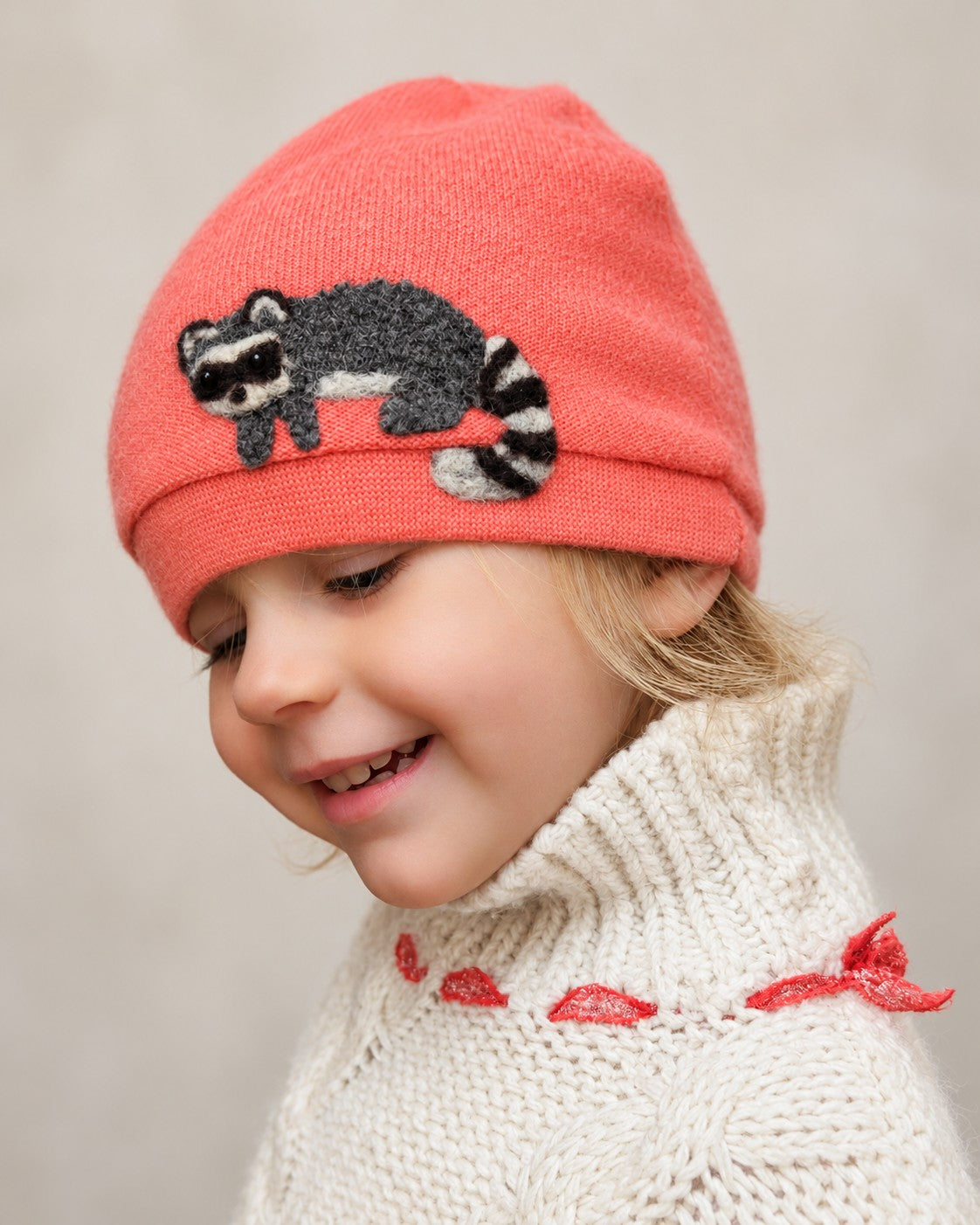 Raccoon Cashmere Hat - Toddler