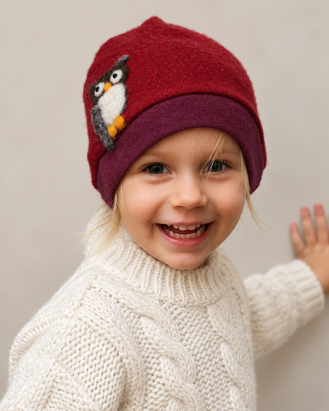 Owl Cashmere Hat - Toddler