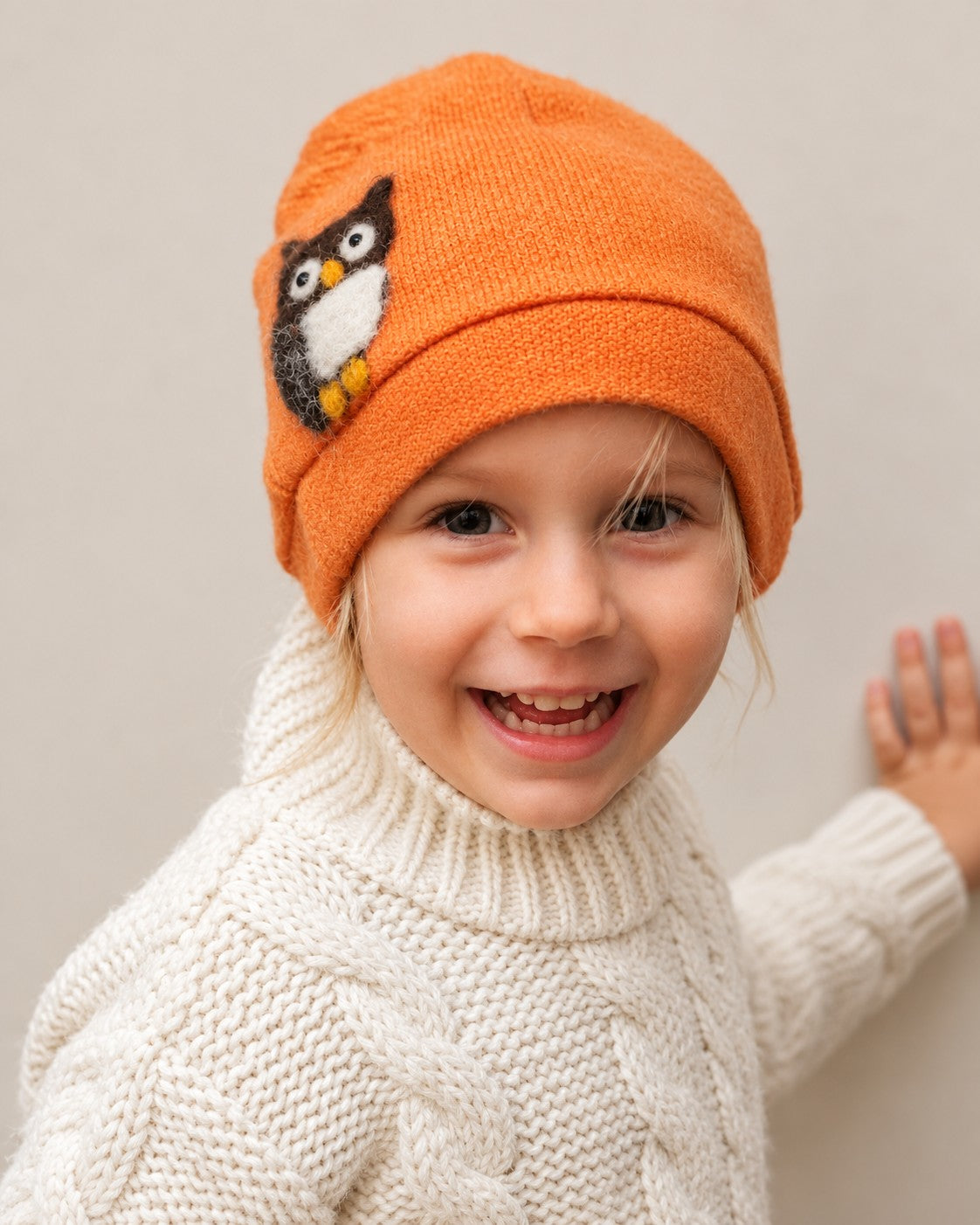 Owl Cashmere Hat - Toddler