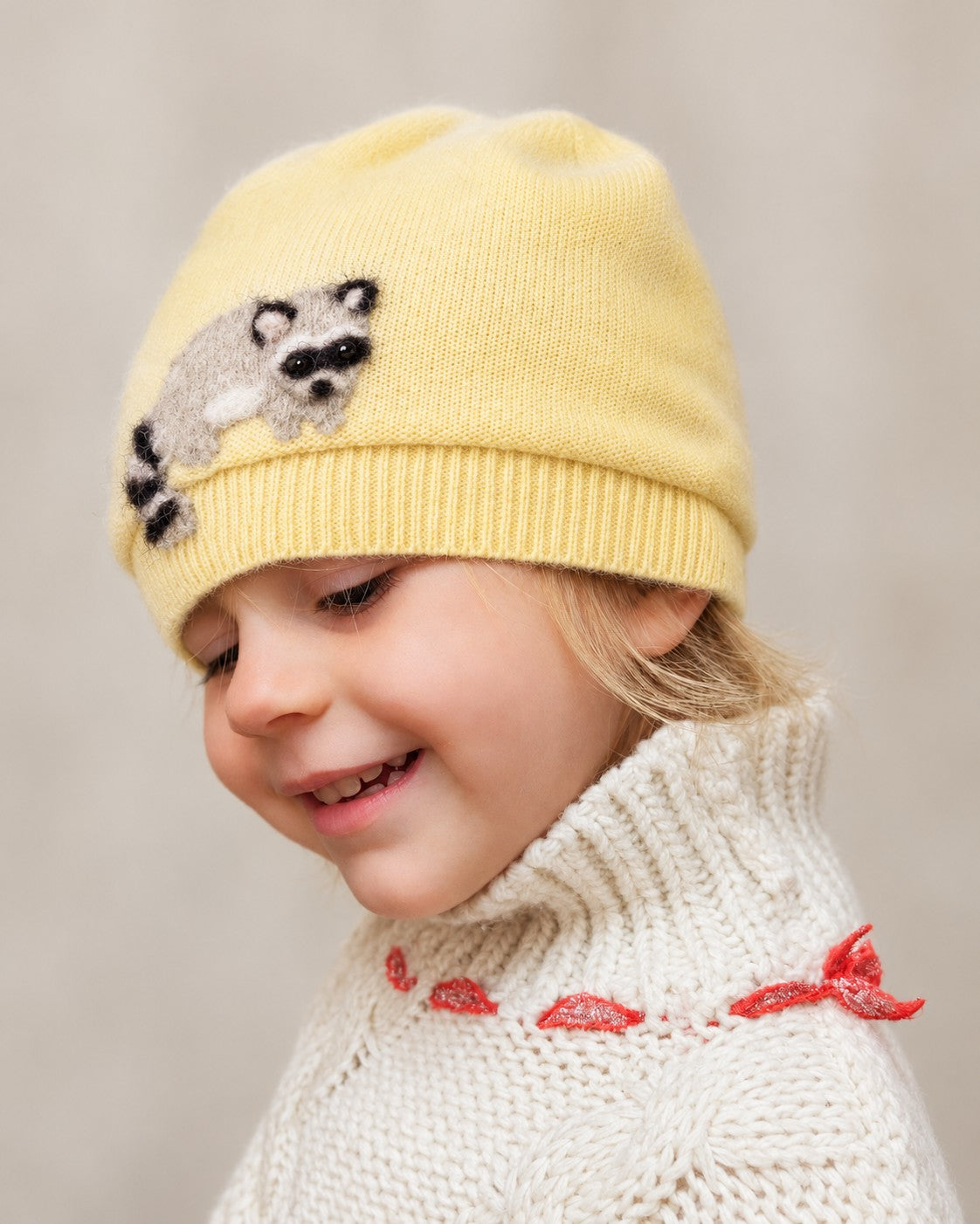 Raccoon Cashmere Hat - Toddler