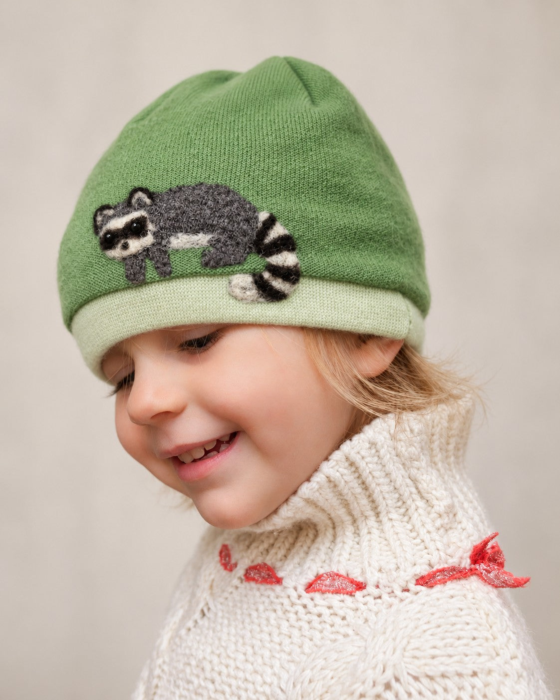 Raccoon Cashmere Hat - Toddler