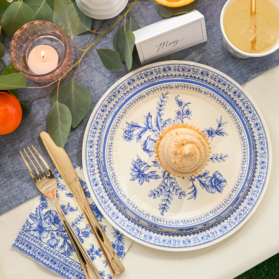 French Toile Small Plates (10 Per Pack)