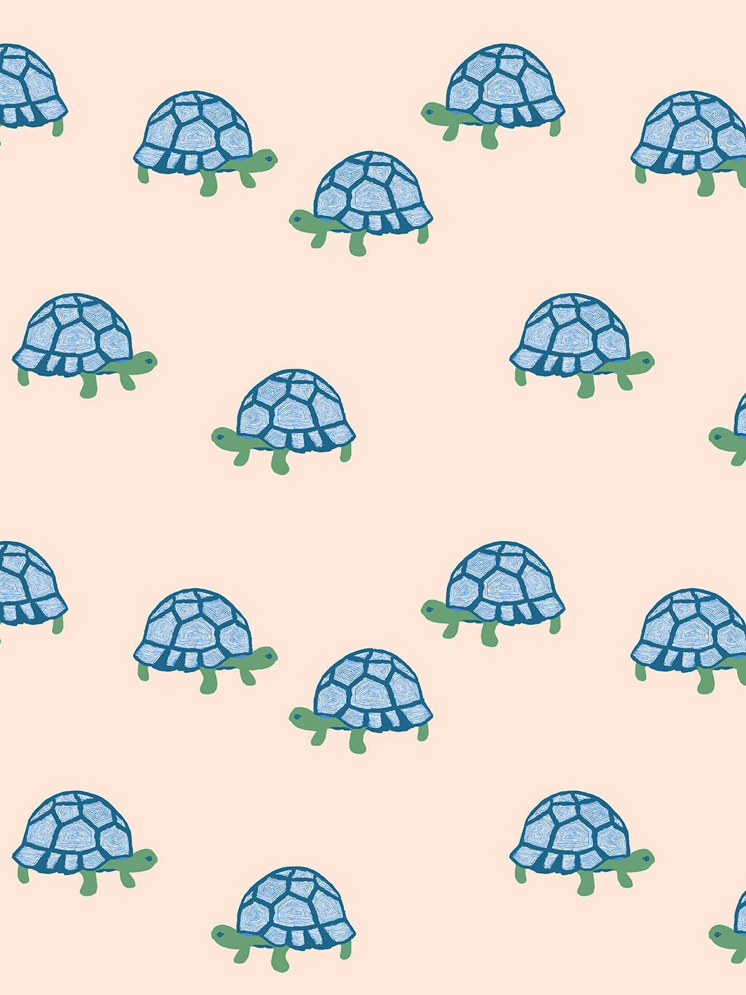 'tortoise' Wallpaper By Tea Collection - Peach